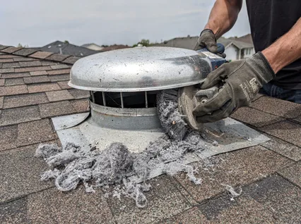 Cleaning Dryer Vent On Roof in Upland