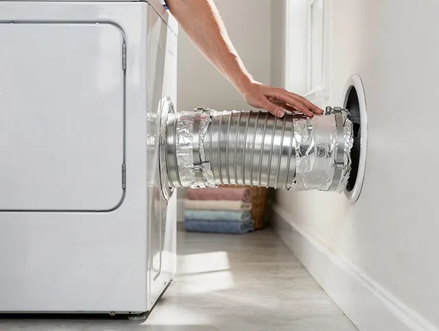 Professional dryer vent hose installation by Upland Dryer Vent Cleaning in Upland