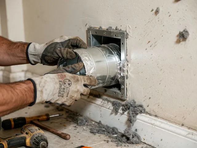 Professional dryer vent repair and installation by Upland Dryer Vent Cleaning in Upland