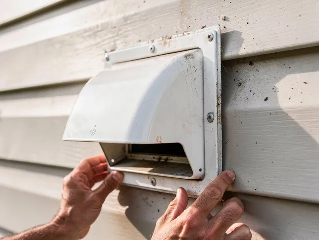 Upland Dryer Vent Cleaning technician delivering thorough residential dryer vent cleaning service in Upland